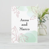 Invitation de mariage minimaliste moderne (Debout devant)