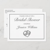 Invitation de mariage minimaliste moderne blanc (Devant / Derrière)