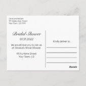 Invitation de mariage minimaliste moderne blanc (Dos)