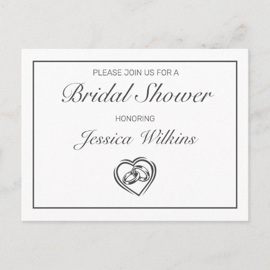 Invitation de mariage minimaliste moderne blanc (Devant)