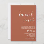 Invitation de mariage minimaliste moderne d'automn (Devant)