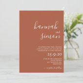 Invitation de mariage minimaliste moderne d'automn (Debout devant)