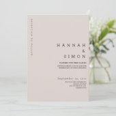 Invitation de mariage minimaliste moderne d'automn (Debout devant)