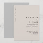 Invitation de mariage minimaliste moderne d'automn (Devant / Derrière)