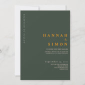 Invitation de mariage minimaliste moderne d'automn (Devant)
