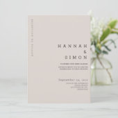 Invitation de mariage minimaliste moderne d'automn (Debout devant)