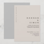 Invitation de mariage minimaliste moderne d'automn (Devant / Derrière)