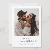 Invitation de mariage minimaliste moderne | Photo (Devant)