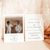 Invitation de mariage minimaliste moderne | Photo