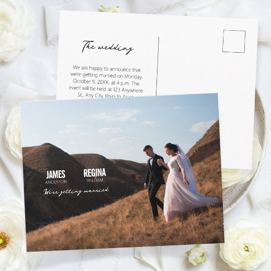 Invitation de mariage minimaliste moderne simple