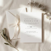 Invitation de mariage minimaliste moderne simple
