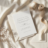 Invitation de mariage minimaliste moderne simple