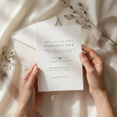 Invitation de mariage minimaliste moderne simple