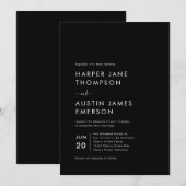 Invitation de mariage minimaliste moderne simple (Devant / Derrière)