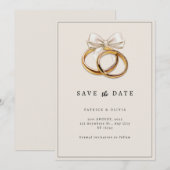 Invitation de mariage Minimaliste Save The Date av (Devant / Derrière)
