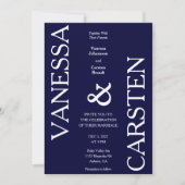 Invitation de mariage minimaliste tendance (Devant)