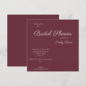 Invitation de mariage Minimalst Script Purple Plum (Devant / Derrière)