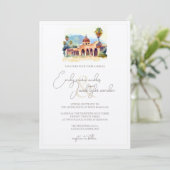 Invitation de mariage - Mission espagnole en aquar (Debout devant)