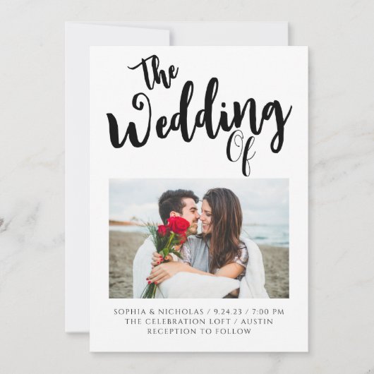 Invitation de mariage modèle 10 (Devant)