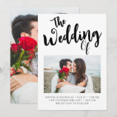 Invitation de mariage modèle 10 (Devant / Derrière)