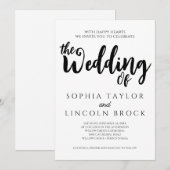 Invitation de mariage modèle 4 (Devant / Derrière)