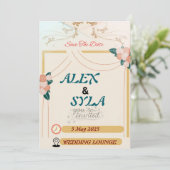 Invitation de mariage - Modèle modifiable (Debout devant)