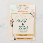 Invitation de mariage - Modèle modifiable (Devant / Derrière)