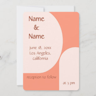 Invitation de mariage moderne