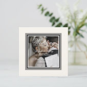 Invitation de mariage moderne à écriture simple (Debout devant)