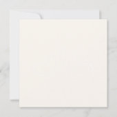 Invitation de mariage moderne à écriture simple (Dos)