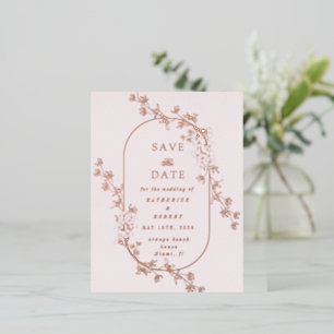 Invitation de mariage moderne à motif floral esqui