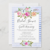 Invitation de mariage moderne aquarelle florale (Devant)