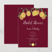 Invitation de mariage moderne aux citrons de Bourg (Devant / Derrière)