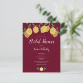 Invitation de mariage moderne aux citrons de Bourg (Debout devant)