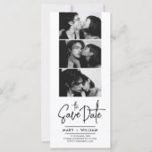Invitation de mariage moderne avec photomaton pour (Devant)