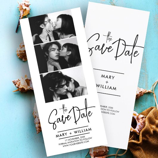 Invitation de mariage moderne avec photomaton pour