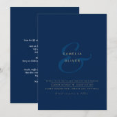 Invitation de mariage moderne avec QR Code RSVP et (Devant / Derrière)