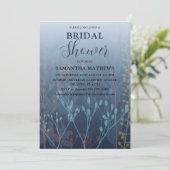Invitation de mariage moderne bleu herbe sauvage (Debout devant)