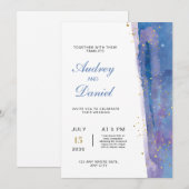 Invitation de mariage moderne élégante, Minimalist (Devant / Derrière)