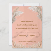 Invitation de mariage moderne | Entièrement modifi (Dos)