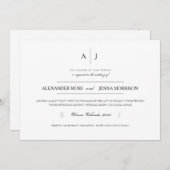 Invitation de mariage moderne et minimaliste (Devant / Derrière)
