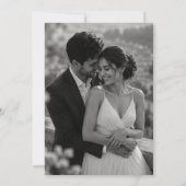 Invitation de mariage moderne luxe avec photo (Dos)