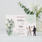 Invitation de mariage moderne minimaliste (Debout devant)