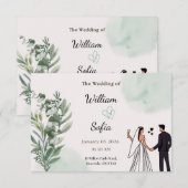 Invitation de mariage moderne minimaliste (Devant / Derrière)
