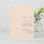 Invitation de mariage moderne minimaliste (Debout devant)