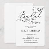 Invitation de mariage moderne minimaliste script (Devant / Derrière)