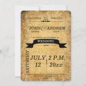 Invitation de mariage moderne, rustique, élégante (Devant)