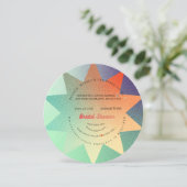 Invitation de mariage moderne Starburst – Colorf (Debout devant)