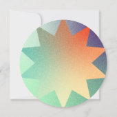 Invitation de mariage moderne Starburst – Colorf (Dos)