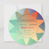 Invitation de mariage moderne Starburst – Colorf (Devant)